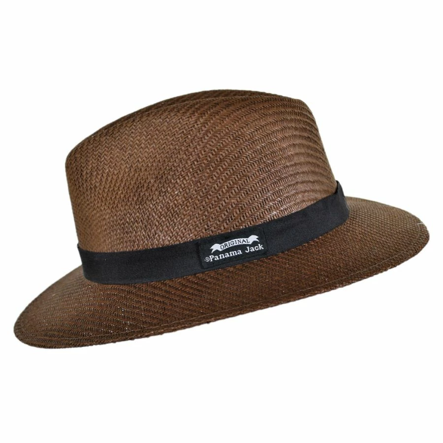 Panama Jack Ribbon Toyo Straw Safari Fedora Hat 2 Panama Jack Ribbon Toyo Straw Safari Fedora Hat - Image 2