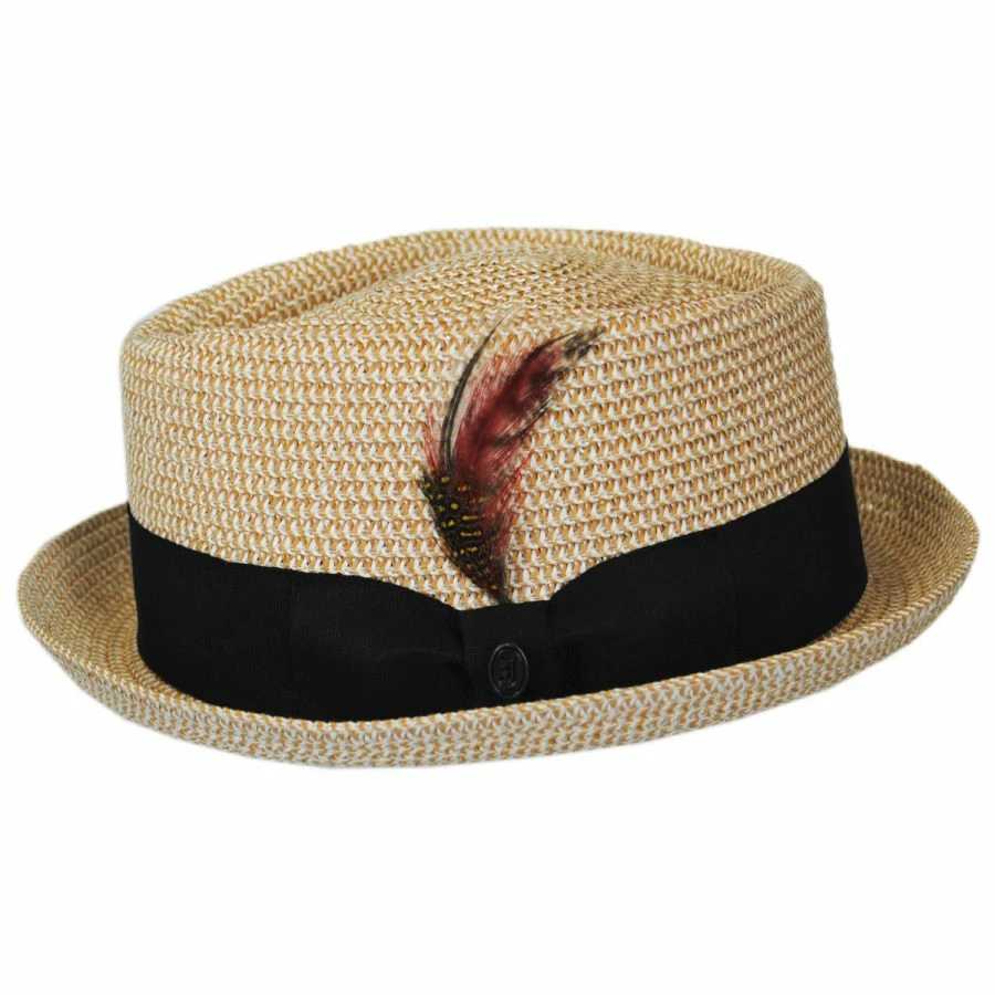 Toyo Straw Diamond Crown Fedora Hat - Image 2