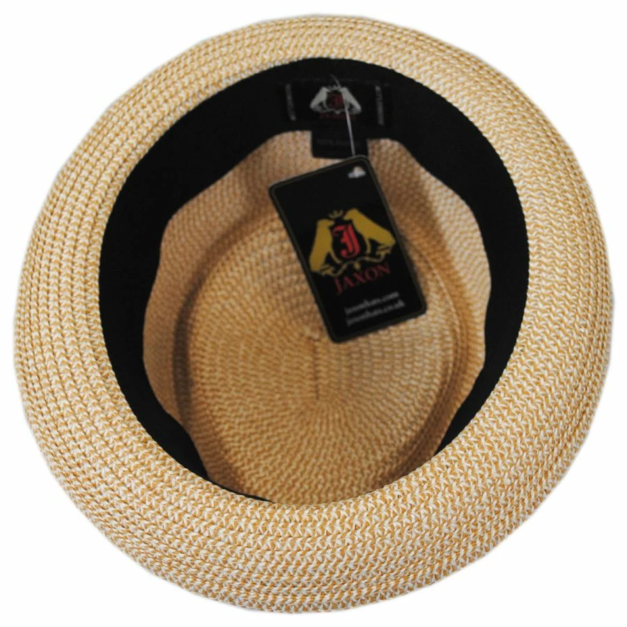 Toyo Straw Diamond Crown Fedora Hat - Image 3