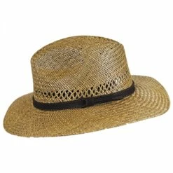 Alternative view of Stetson Childress Vent Seagrass Straw Safari Fedora Hat