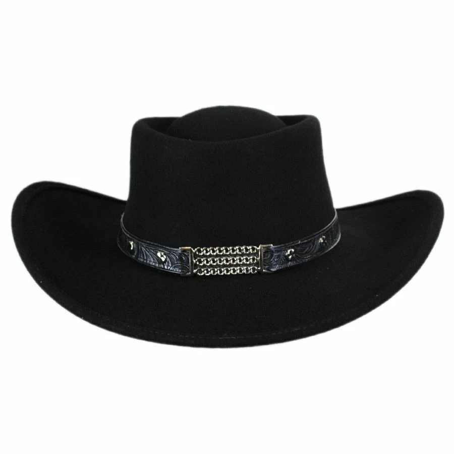 Little Joe Wool Felt Gambler Western Hat 1 Little Joe Wool Felt Gambler Western Hat