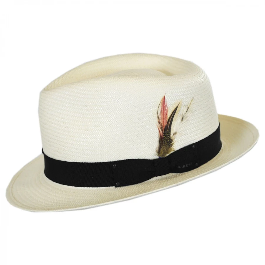 Guthrie Shantung Straw Fedora Hat 2 Guthrie Shantung Straw Fedora Hat - Image 2