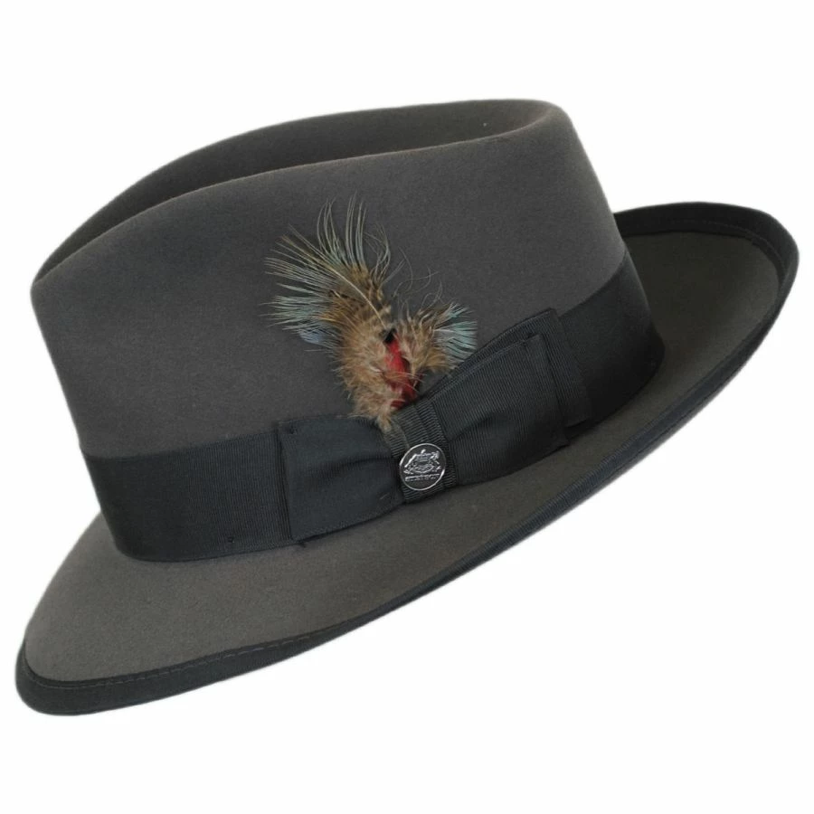 Stetson Whippet Fur Felt Fedora Hat 2 Stetson Whippet Fur Felt Fedora Hat - Image 2