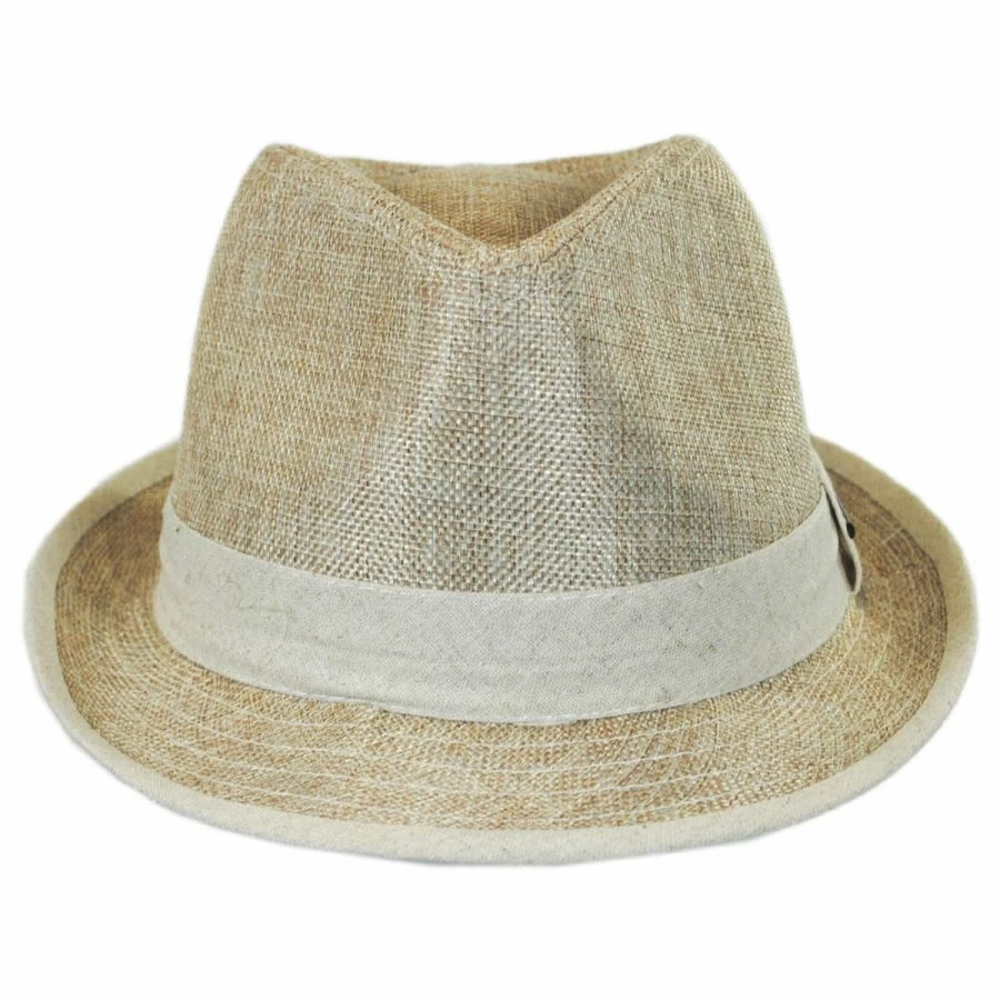 Stetson Two-Tone Vegan Linen Trilby Fedora Hat 1 Stetson Two-Tone Vegan Linen Trilby Fedora Hat