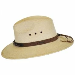 Alternative view of Stetson Chambers Palm Leaf Straw Aussie Hat