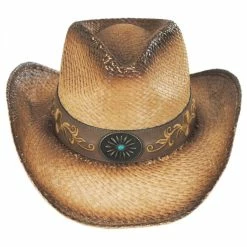 Wildflower Aged Straw Western Hat
