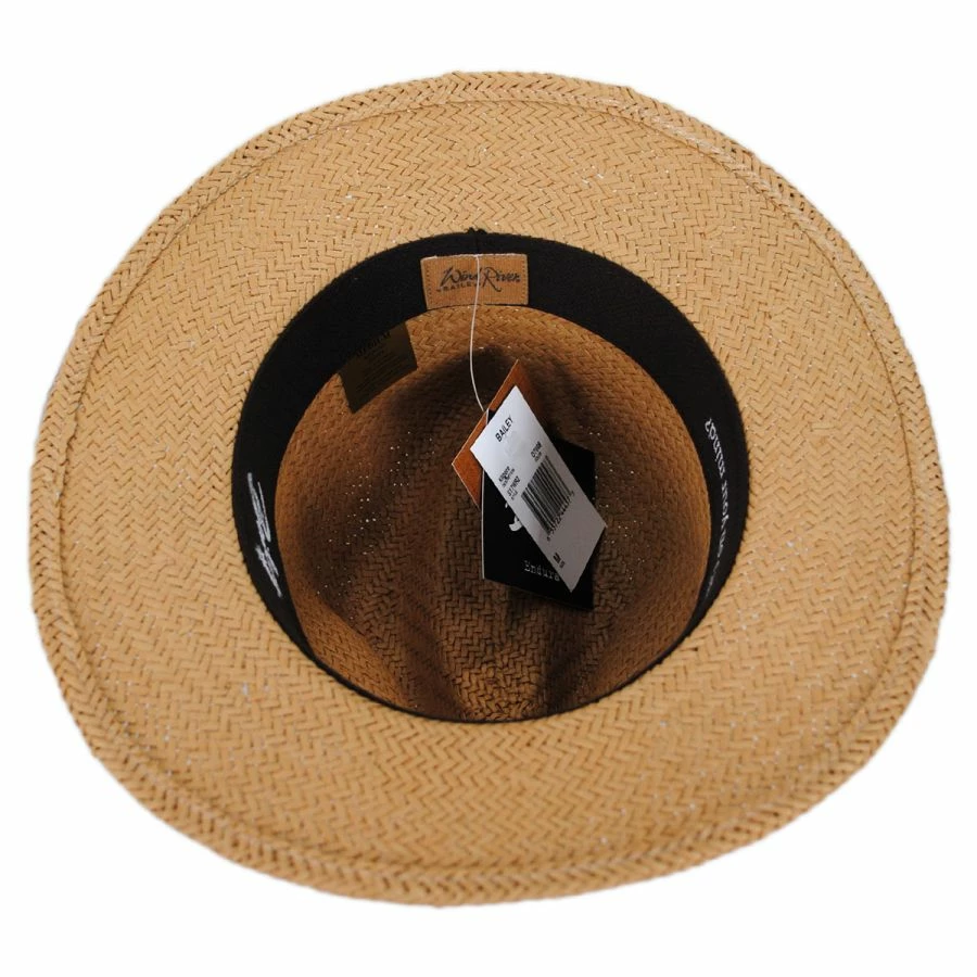 Kilgore Raindura Toyo Straw Fedora Hat 3 Kilgore Raindura Toyo Straw Fedora Hat - Image 3