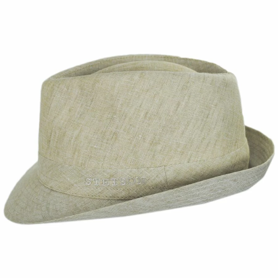 Stetson Linen Delave Trilby Fedora Hat 2 Stetson Linen Delave Trilby Fedora Hat - Image 2