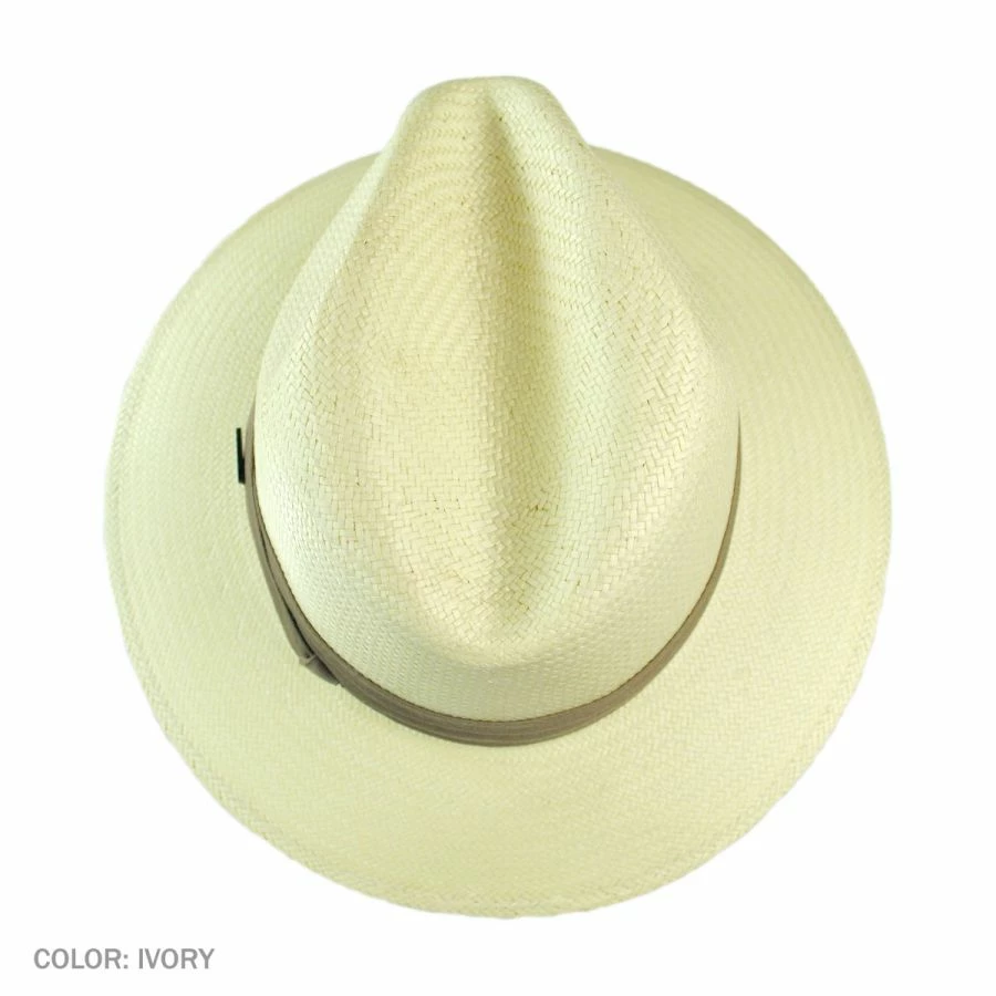 Toyo Straw Safari Fedora Hat - Khaki Band 3 Toyo Straw Safari Fedora Hat - Khaki Band - Image 3