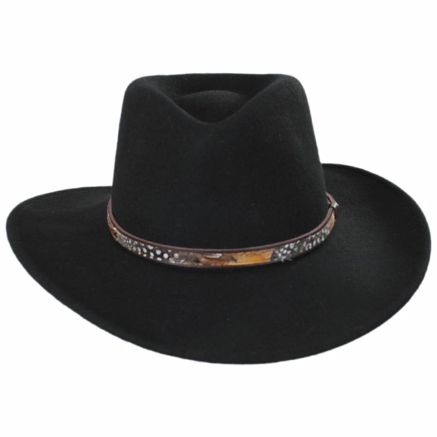 Stetson Linwood Crushable Wool Felt Outback Hat 1 Stetson Linwood Crushable Wool Felt Outback Hat