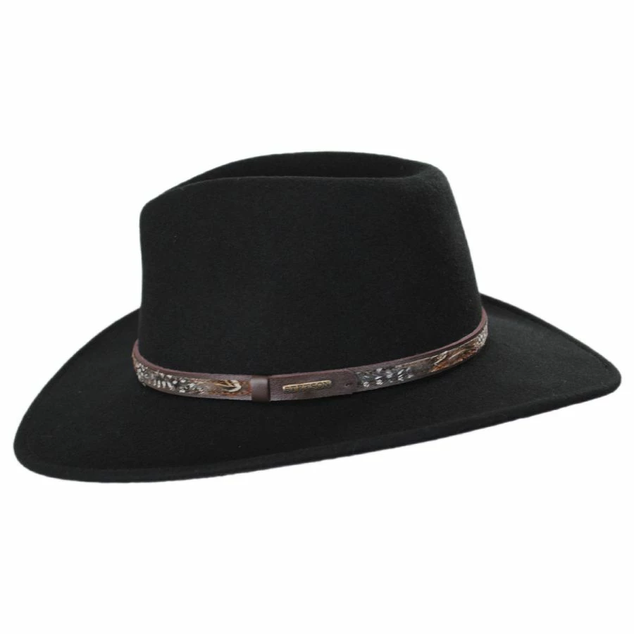 Stetson Linwood Crushable Wool Felt Outback Hat 2 Stetson Linwood Crushable Wool Felt Outback Hat - Image 2