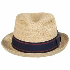Golden Hill Raffia Straw Fedora Hat