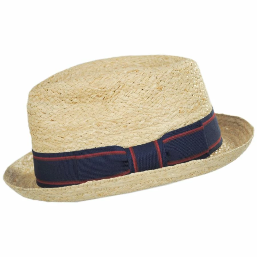Golden Hill Raffia Straw Fedora Hat 2 Golden Hill Raffia Straw Fedora Hat - Image 2