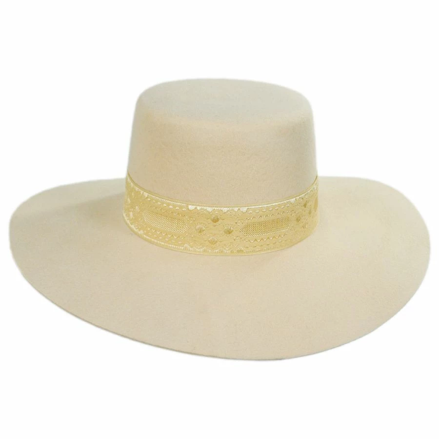 Sierra Wool Felt Boater Hat 1 Sierra Wool Felt Boater Hat