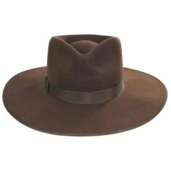 Wool Felt Rancher Fedora Hat - Coco