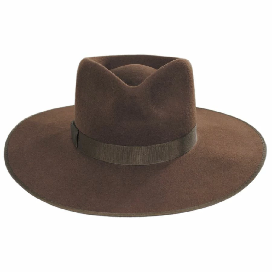Wool Felt Rancher Fedora Hat - Coco 1 Wool Felt Rancher Fedora Hat - Coco