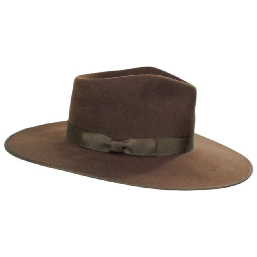 Wool Felt Rancher Fedora Hat - Coco 2 Wool Felt Rancher Fedora Hat - Coco - Image 2