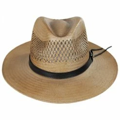 Stetson Peak View Shantung Straw Safari Fedora Hat