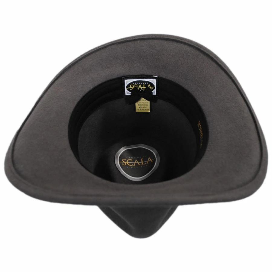 Scala Dakota Wool Crushable Outback Hat - Gray 3 Scala Dakota Wool Crushable Outback Hat - Gray - Image 3