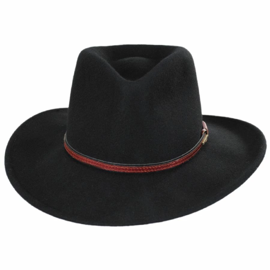 Stetson Bozeman Crushable Wool Felt Outback Hat 1 Stetson Bozeman Crushable Wool Felt Outback Hat