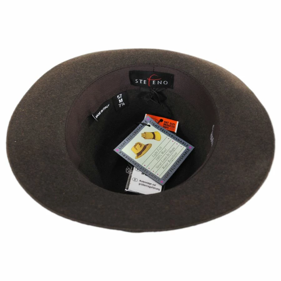 Desmond Crushable Wool Felt Fedora Hat 3 Desmond Crushable Wool Felt Fedora Hat - Image 3