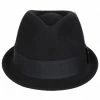 Dekker Crushable Wool Felt Trilby Fedora Hat