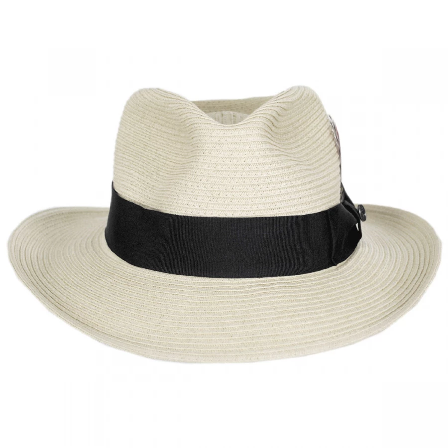 Summer C-Crown Toyo Straw Fedora Hat 1 Summer C-Crown Toyo Straw Fedora Hat