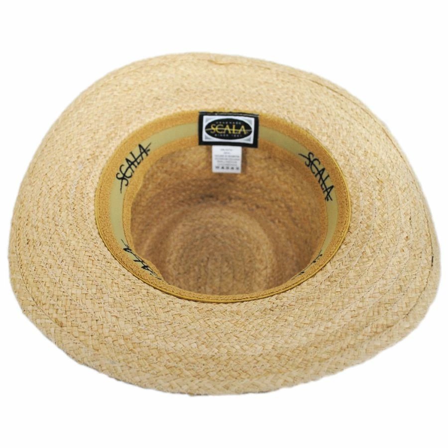 Scala Global Raffia Straw Outback Fedora Hat 3 Scala Global Raffia Straw Outback Fedora Hat - Image 3