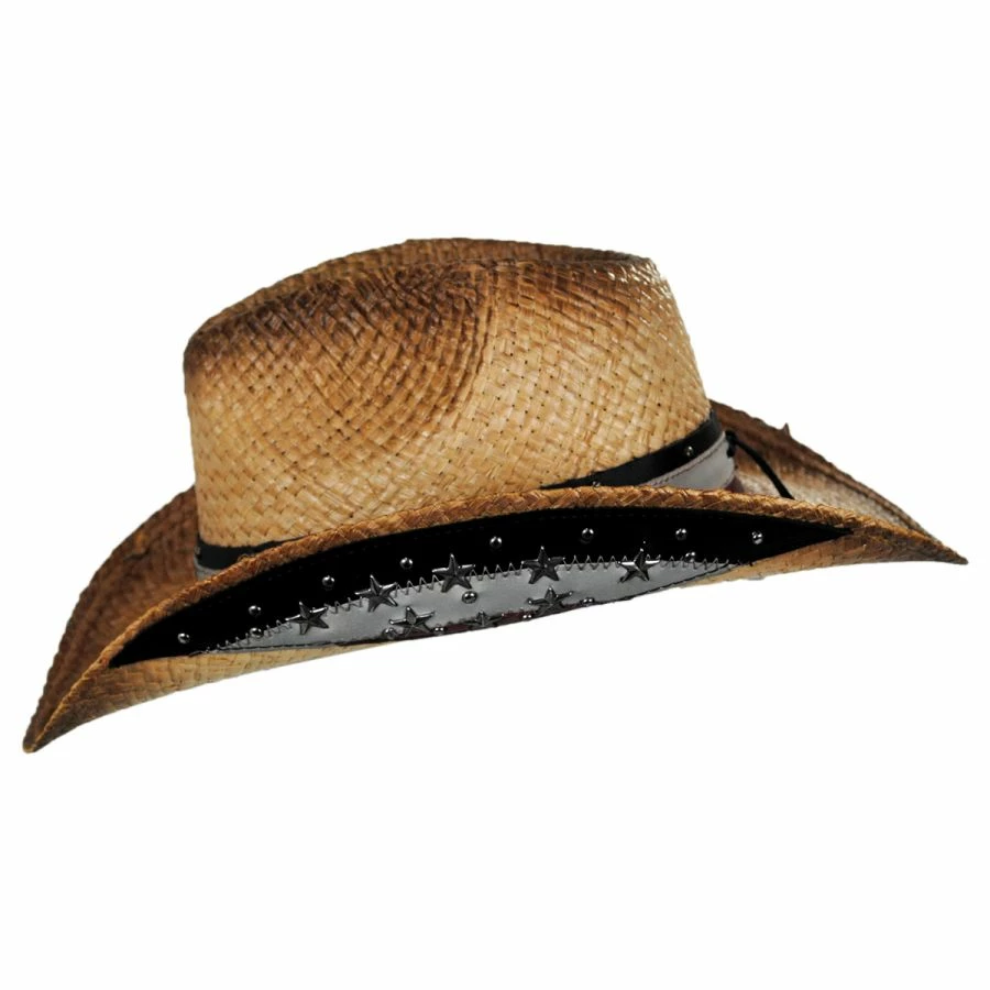 Star Spangled Toyo Straw Western Hat - Image 2
