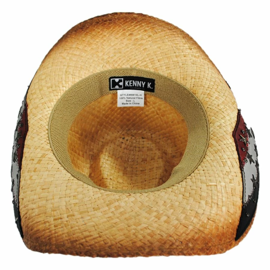 Star Spangled Toyo Straw Western Hat - Image 3