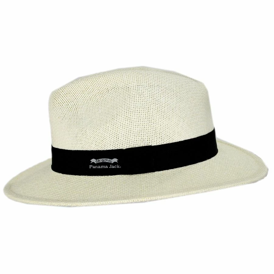 Panama Jack Kingfin Toyo Straw Safari Fedora Hat 2 Panama Jack Kingfin Toyo Straw Safari Fedora Hat - Image 2