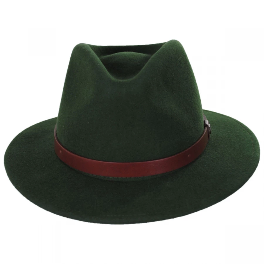 Messer Wool Felt Fedora Hat - Moss