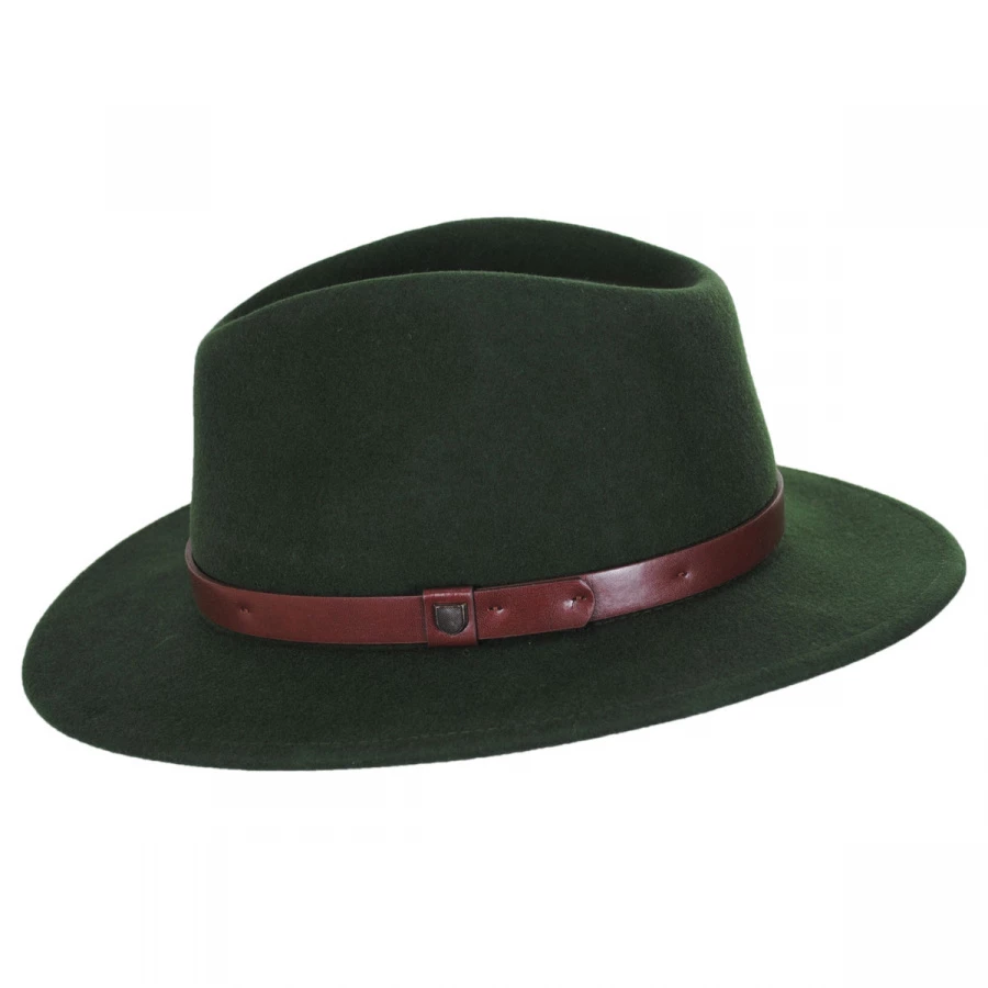 Messer Wool Felt Fedora Hat - Moss - Image 2