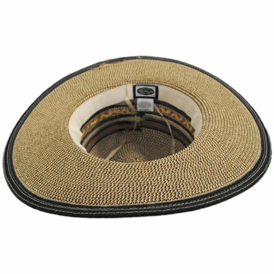 Scala Alento Braided Toyo Straw Fedora Hat 3 Scala Alento Braided Toyo Straw Fedora Hat - Image 3