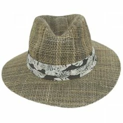 Scala Quest Seagrass Straw Safari Fedora Hat