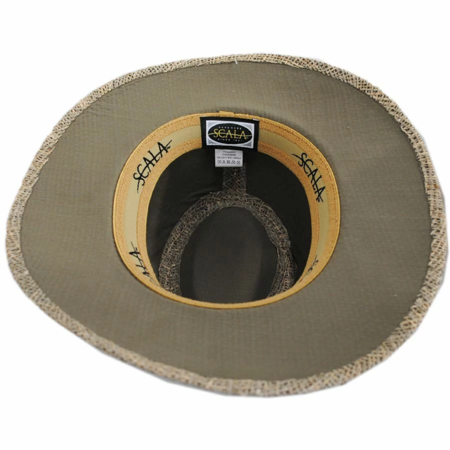 Scala Quest Seagrass Straw Safari Fedora Hat 3 Scala Quest Seagrass Straw Safari Fedora Hat - Image 3
