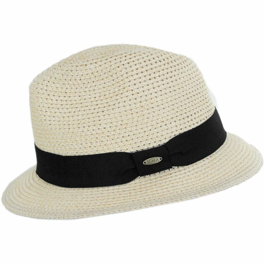 Scala Summerville Polybraid Fedora Hat 2 Scala Summerville Polybraid Fedora Hat - Image 2