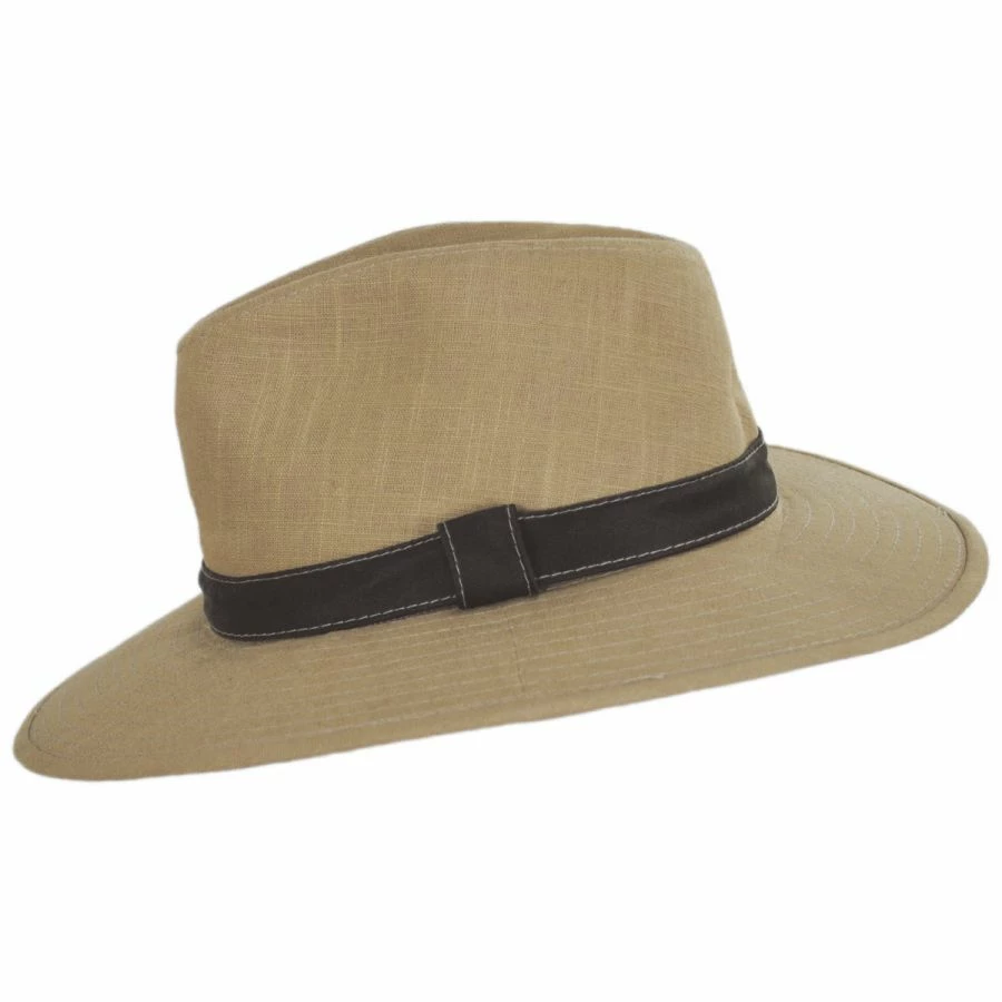 Tallulah Wide Brim Hemp Safari Fedora Hat 2 Tallulah Wide Brim Hemp Safari Fedora Hat - Image 2