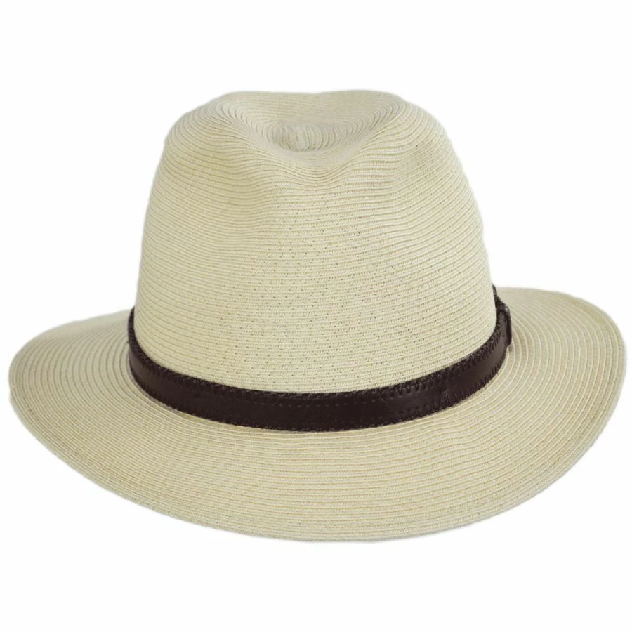 Scala Augusta Crushable Toyo Braid Safari Fedora Hat 1 Scala Augusta Crushable Toyo Braid Safari Fedora Hat