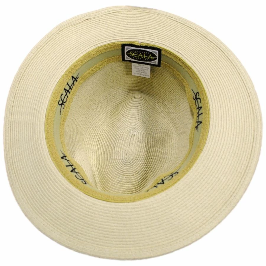 Scala Augusta Crushable Toyo Braid Safari Fedora Hat 3 Scala Augusta Crushable Toyo Braid Safari Fedora Hat - Image 3