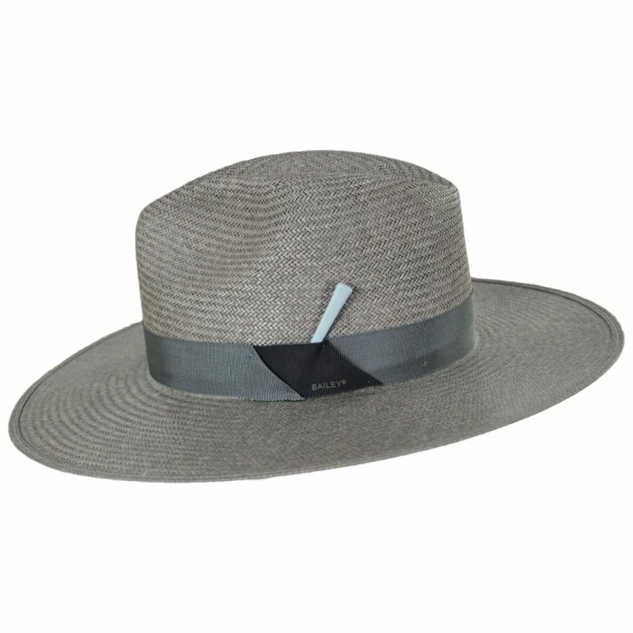 Magness Shantung Straw Fedora Hat 2 Magness Shantung Straw Fedora Hat - Image 2