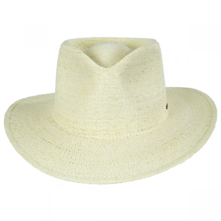 Marcos Palm Straw Fedora Hat - Natural 1 Marcos Palm Straw Fedora Hat - Natural