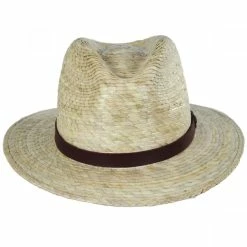 Messer Palm Straw Fedora Hat