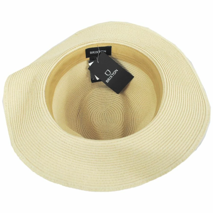 Wesley Braided Toyo Straw Fedora Hat 3 Wesley Braided Toyo Straw Fedora Hat - Image 3