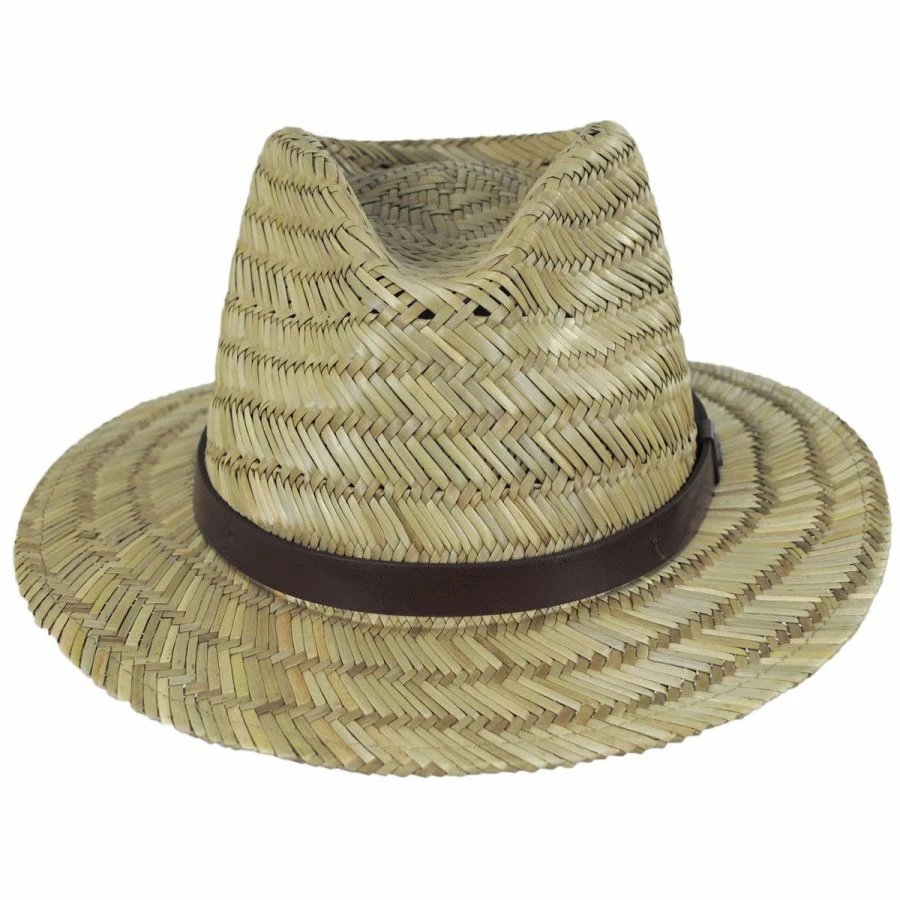 Messer Resort Rush Straw Fedora Hat 1 Messer Resort Rush Straw Fedora Hat