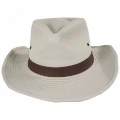 Cotton Twill Outback Fedora Hat