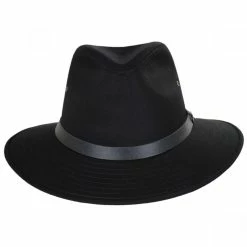 Cotton Safari Fedora Hat - Black