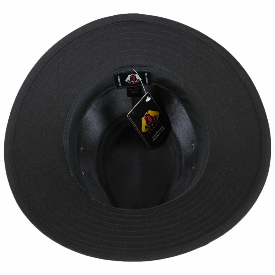 Cotton Safari Fedora Hat - Black 3 Cotton Safari Fedora Hat - Black - Image 3