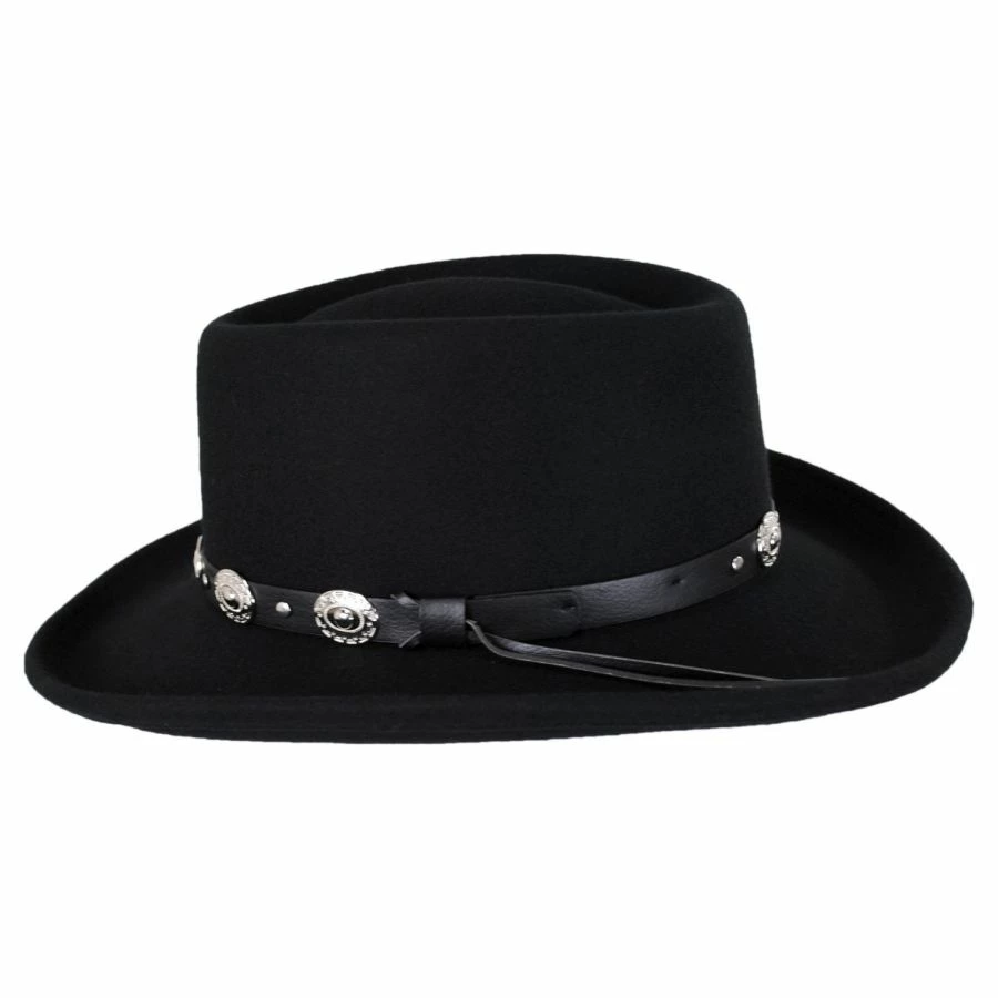 Crossfire Wool Felt Gambler Hat 2 Crossfire Wool Felt Gambler Hat - Image 2