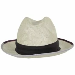 Hesmond Sisal Litestraw Fedora Hat - Natural/Plum
